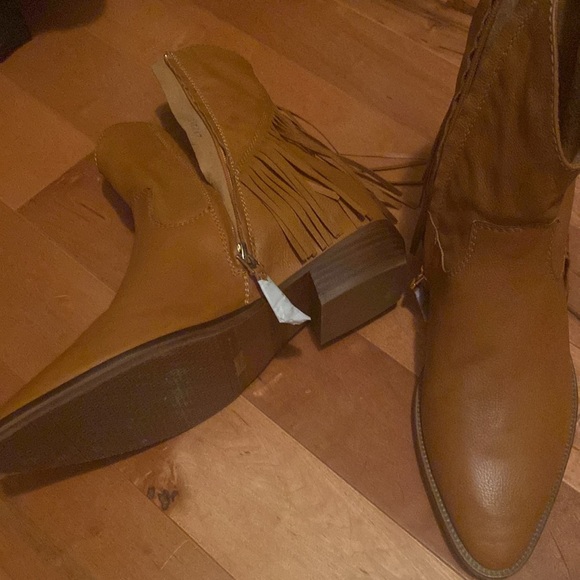 Anthropologie Elvio Zanon 41 nwt fringe cowboy boots - Picture 3 of 4